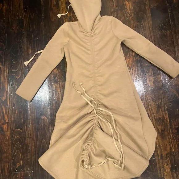 Akira Zip-Up Hoodie Nude Beige - Picture 2 of 2